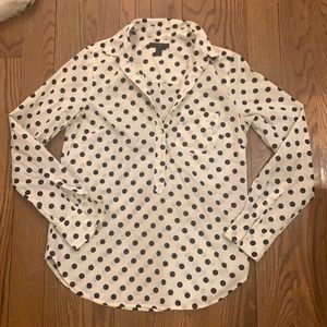 J Crew Polka Dot Cotton Blouse - Women’s 0